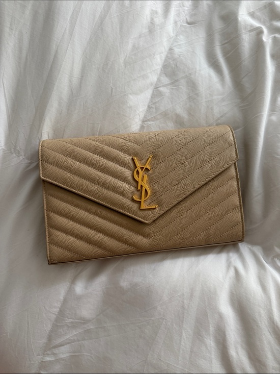 Saint Laurent Handbags - CASSANDRE ENVELOPE CHAIN WALLET IN GRAIN DE POUDRE LEATHER